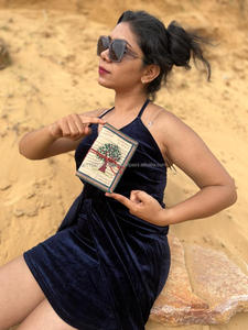 新しい本物の手作りのユニークなスピリチュアルコットン生地安全な糸クローズジャーナルヴィンテージカラフルカバー裏地なしリサイクルシート日記 - Product Image 5