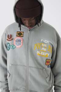 Sweat à capuche court personnalisé Patch broderie Logo survêtement en coton de haute qualité survêtements lourds 500gsm unisexe - Product Image 6