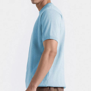 Nouveau T-shirt pour homme en coton 100% de haute qualité personnalisé 2025, coupe ample, design tricoté, qualité supérieure - Product Image 2