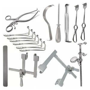 Juego de 17 instrumentos de Retractor Quirúrgico retractores de acero y metal para procedimientos quirúrgicos - Product Image 1