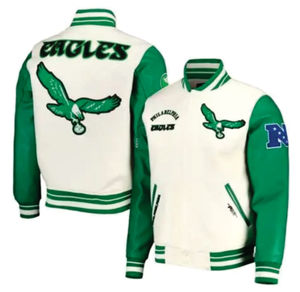 Chaqueta Bomber de Satén Verde y Blanca de los Philadelphia Eagles 2026, Chaqueta para Hombre, Estilo Universitario, Equipo de Fútbol Americano - Product Image 6