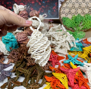 Handmade Christmas Tree Hanging Decoration Items High Quality 100% Natural Bamboo Rattan <b>Ornament</b> Style <b>Love</b> Directly Vietnam - Product Image 6