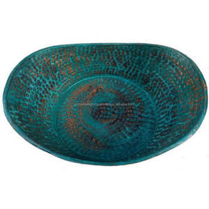High Quality <b>Blue</b> Hammered Fruit Mixing Serving <b>Bowl</b> Custom Shape Size Wholesale Wedding Events Food Serving <b>Bowl</b> For Serving - Product Image 2