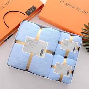 High quality bath towels wholesale thick coral fleece soft absorbent face bath towel set gift