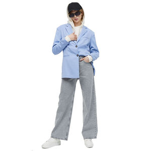 Jeans longs décontractés pour femmes Pantalons en denim taille haute imprimés Pantalons d'extérieur Jeans baggy personnalisés pour femmes en gros - Product Image 1