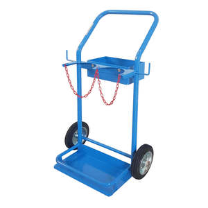 Carrito de Almacenamiento para Cilindros de Gas de Dos Plazas con Caja de 14 Litros - Product Image 1