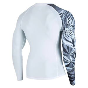 2025 nueva llegada camisa de compresión de sublimación personalizada para hombres servicio OEM Long Rash Guard con diseño impreso MMA Rash Guard - Product Image 4