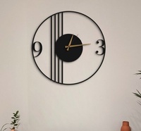 Horloges murales décoratives en fer adaptées à la décoration de bureau à domicile avec un cadran vintage et des détails finis antiques