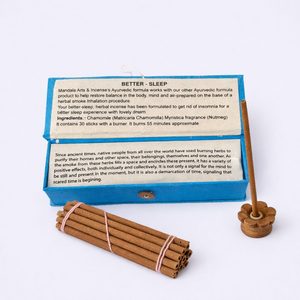 Incienso Artesanal para Terapia de Humo, Base de Madera Tradicional, con Aroma a Ámbar, Lavanda, Almizcle y Té, para Hogar, Spa, Oficina y Espiritualidad - Product Image 1