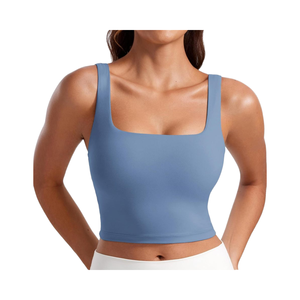 Woman All-match Women <b>Camisole</b> Tops Sleeveless Cotton Tank Top Breathable Knitted Ladies Yoga Gym Ribbed Women Tank Tops - Product Image 3