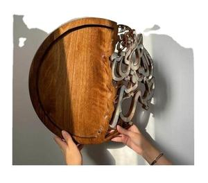 Plateau en incrustation de nacre fait à la main Plateau de service Eid Mubarak artisanal élégant avec des cadeaux opulents MOP Designs - Product Image 6