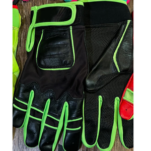 Guantes de bateo de béisbol de cuero genuino profesional Diseño de logotipo personalizado Tamaños de colores personalizables Ligero Durable para Unisex - Product Image 5