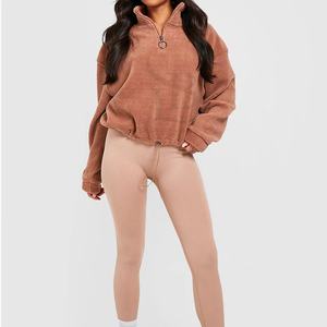 Logo personnalisé Sportswear Sports Gym Zipper Femmes Sweat Moitié Surdimensionné Street Wear Sweat Tarif de gros OEM Personnalisation - Product Image 2