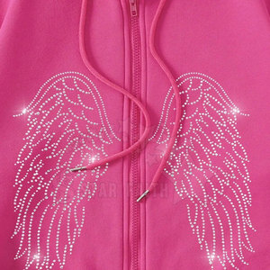 Men Basic Rhinestone Hoodie with Acid Wash Finish Casual Streetwear Cotton Sweatshirt Sparkle <b>Design</b> - Product Image 3