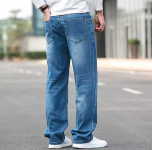 BAGGY Jeans homme grande taille pantalon denim 100% coton taille haute personnalisation du fabricant - Product Image 3
