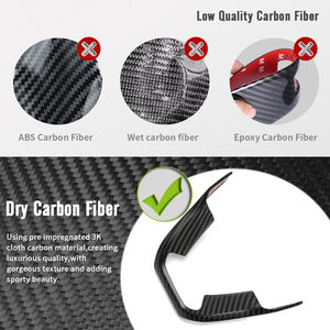 ขอบพวงมาลัยล่างสำหรับรถ Lotus Emira V6 I4 2022-2025อุปกรณ์ตกแต่งภายในที่หุ้มพวงมาลัยคาร์บอนไฟเบอร์แท้ - Product Image 6