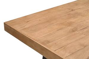 Modern Mango Wood Dining <b>Table</b> with <b>Iron</b> Legs for Home Farmhouse Apartment Hotel or Villa Dining Room Courtyard Furniture - Product Image 2