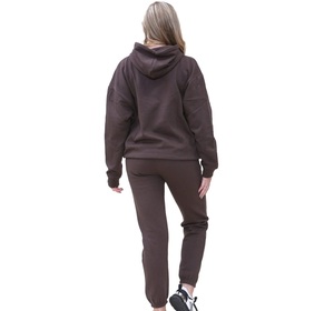 Women Oversized 100% Cotton Fleece Hooded Tracksuits 2-Piece Set Customized logo Women's Tracksuits Made By Isha Industry - Product Image 2