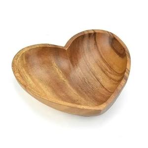 Nouveau look bol à pâte en bois en forme de coeur pour la décoration nouveau bol à pâte en bois pour faire du pain bol à pâte en bois pour boulangerie utilisé bas pr - Product Image 1
