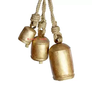 Standard Quality Latest Design Multicolor Iron Metal Mini <b>Cow</b> <b>Bells</b> at Wholesale Price for Export From India - Product Image 2