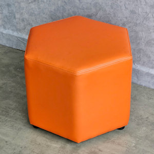 Taburete Hexagonal para Sofá con Tapicería de PU, Técnica de Costura GDSF008 - Product Image 3