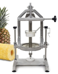 Descorazonador y rebanador de piña de acero inoxidable de alta resistencia con rodamiento integrado, pelador y descorazonador manual de frutas - Product Image 1