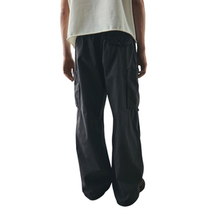 Pantalon Cargo personnalisé à la mode pour hommes, coupe ample, jambe droite, plusieurs poches, lavage moyen, tenue de plein air décontracté, style baggy - Product Image 3
