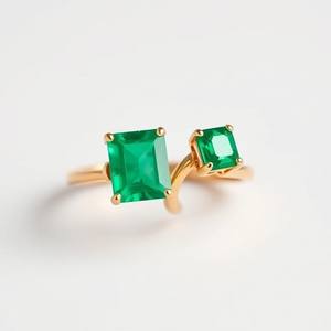 แหวนสี่เหลี่ยมสำหรับผู้หญิงที่เรียบง่ายและหลากหลายช่องหรูหราทันสมัยสีเงินสเตอร์ลิง S925 - Product Image 6