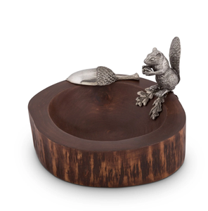 Bol en bois attrayant en laiton AK de couleur foncée avec lapin en métal et cuillère bol de conception Standard pour décor de cuisine/vaisselle - Product Image 1