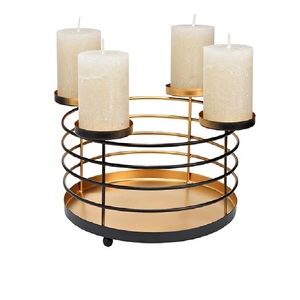 Portavelas de metal personalizable con color negro para decoración navideña y del hogar con tamaños de 10 pulgadas - Product Image 2