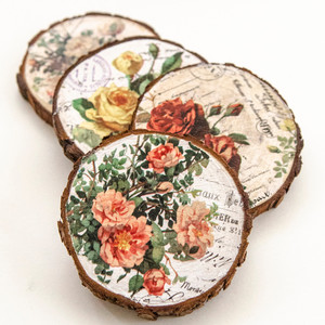 Kitchenware <b>Coasters</b> Wooden <b>Coaster</b> Set Fresh <b>Wood</b> for Home Decor Mat and Pads Tableware AndFor Hotel Restaurant Decor - Product Image 6