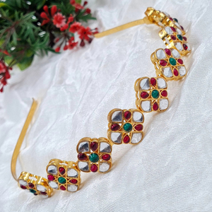 Bandeau de cheveux élégant fait main bijoux de mode pour les femmes mariée fête de mariage Festival ethnique concepteur en gros fournisseur - Product Image 1