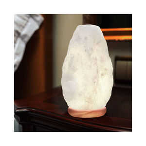OEM White Crystal Himalayan Salt <b>Lamp</b> Natural Shape 1.8 to 2.5 Kg <b>Wooden</b> <b>Base</b> Salt <b>Lamp</b> Natural Crafts white salt <b>lamp</b> - Product Image 4