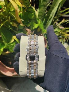 Reloj mecánico de marca superior VVS incoloro Moissanite para mujer, movimiento de cuarzo de muñeca helado personalizado, estilo de negocios antiguo, venta al por mayor - Product Image 2