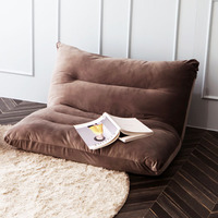 PIE Fauteuil de salon contemporain moderne industriel en tissu doux, monoplace, convertible en lit, inclinable, gonflable, pliable, style tatami, fauteuil paresseux