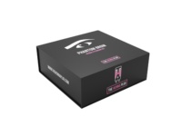 Boîte cadeau magnétique en carton rigide noir avec logo personnalisé emballage de luxe pour kit d'outils cosmétiques au henné pour sourcils