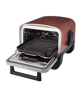 เตาอบไฟฟ้ากลางแจ้ง Woodfire Oo101UK สีน้ำตาลเงิน เตาปิ้งย่างพิซซ่า เกรดอุตสาหกรรม เตาบาร์บีคิวรมควัน - Product Image 3