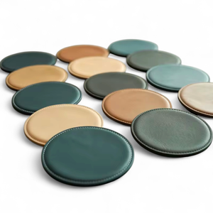 Posavasos Promocionales Personalizados de Cuero Clásico Cuadrado de Primera Calidad con Diseño Francés, con/sin Abridor de Botellas, Grabado - Product Image 5