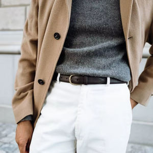 เข็มขัดหนังสำหรับผู้ชายที่ทนทานหัวเข็มขัดมีสไตล์ในหลากหลายสไตล์และตัวเลือกสีสินค้าขายดีที่กำลังมาแรง - Product Image 1