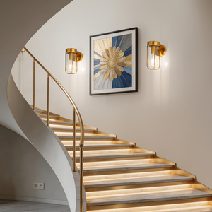 โคมไฟติดผนังทรงกลมแก้วใสเรียบง่าย สไตล์อเมริกัน ตกแต่งภายในบ้าน สร้างบรรยากาศ โคมไฟข้างเตียง ห้องนั่งเล่น ห้องนอน ทางเดิน - Product Image 6