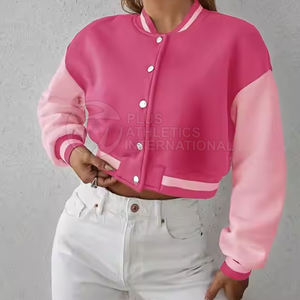 Casual Wear Comfortable Crop Top <b>Letterman</b> <b>Jackets</b> For Women New Best Design Crop Top <b>Letterman</b> <b>Jackets</b> For Online Sale - Product Image 4