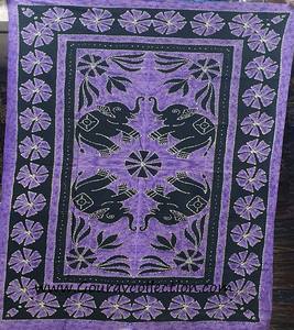 Tela de Algodón con Diseño de Batik y Estampado de Elefantes, 4 Colores, Tapiz para Colgar en la Pared, Sábana para Decoración del Hogar y Ropa de Cama GC-TP-164 - Product Image 3