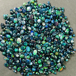 AAA + Qualité Éthiopien Noir Opale Cabochon Naturel Noir Éthiopien Opale Pierre pour les Mariages Premium Ovale Gemstone Mix Formes, - Product Image 1