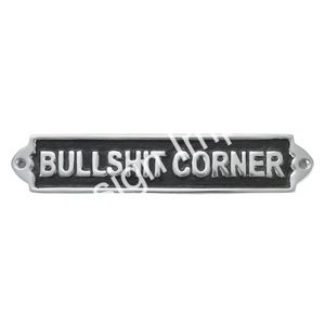 Letrero de pared Bullshit de aluminio fundido, montaje fácil y letrero de Metal decorativo extraíble, superventas, letreros personalizados para pared - Product Image 1