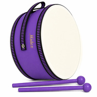 Midex Orf-TF-13PRP Orff Instruments-Eco-Friendly Birch Wood Purple Kids' Drum Oilpaper Drum Heads Strap Direct Play Drum