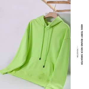 Fabricant de sweats à capuche personnalisé 25 couleurs 400 GSM 100% sweats à capuche en coton unisexe sweats à capuche surdimensionnés vierges - Product Image 2