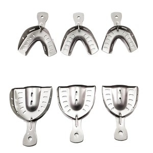 ทันตกรรม Impression ถาดถาดฟันสแตนเลส Autoclavable ปลอมฟันเครื่องมือถาดฟัน - Product Image 1