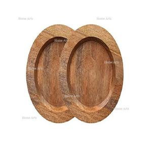 Ensemble de 2 assiettes de chargeur de différentes tailles Plaques de dessous en bois de la meilleure qualité Montrez la plaque à un prix abordable - Product Image 5