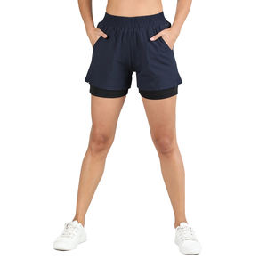 100% respirant 2 côtés poche personnalisée femmes Double couche Shorts/séchage rapide prix abordable Double couche Shorts pour les femmes - Product Image 1