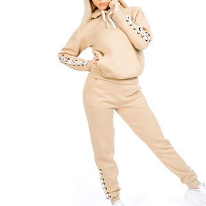 Pull-over à prix avantageux, doux et confortable, en coton et polyester, manches longues, couleur unie, survêtement décontracté, vêtements de sport, survêtement deux pièces - Product Image 5